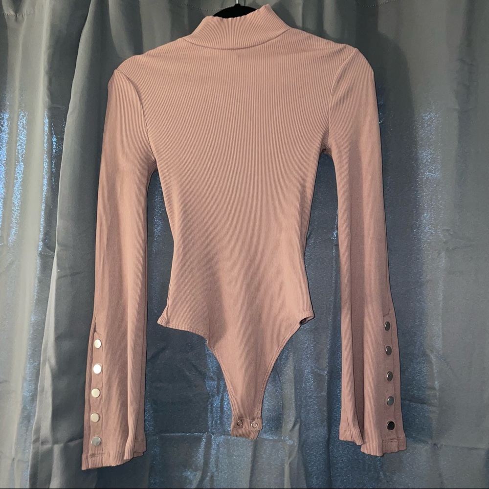 Pink Mauve Long-sleeve Bodysuit